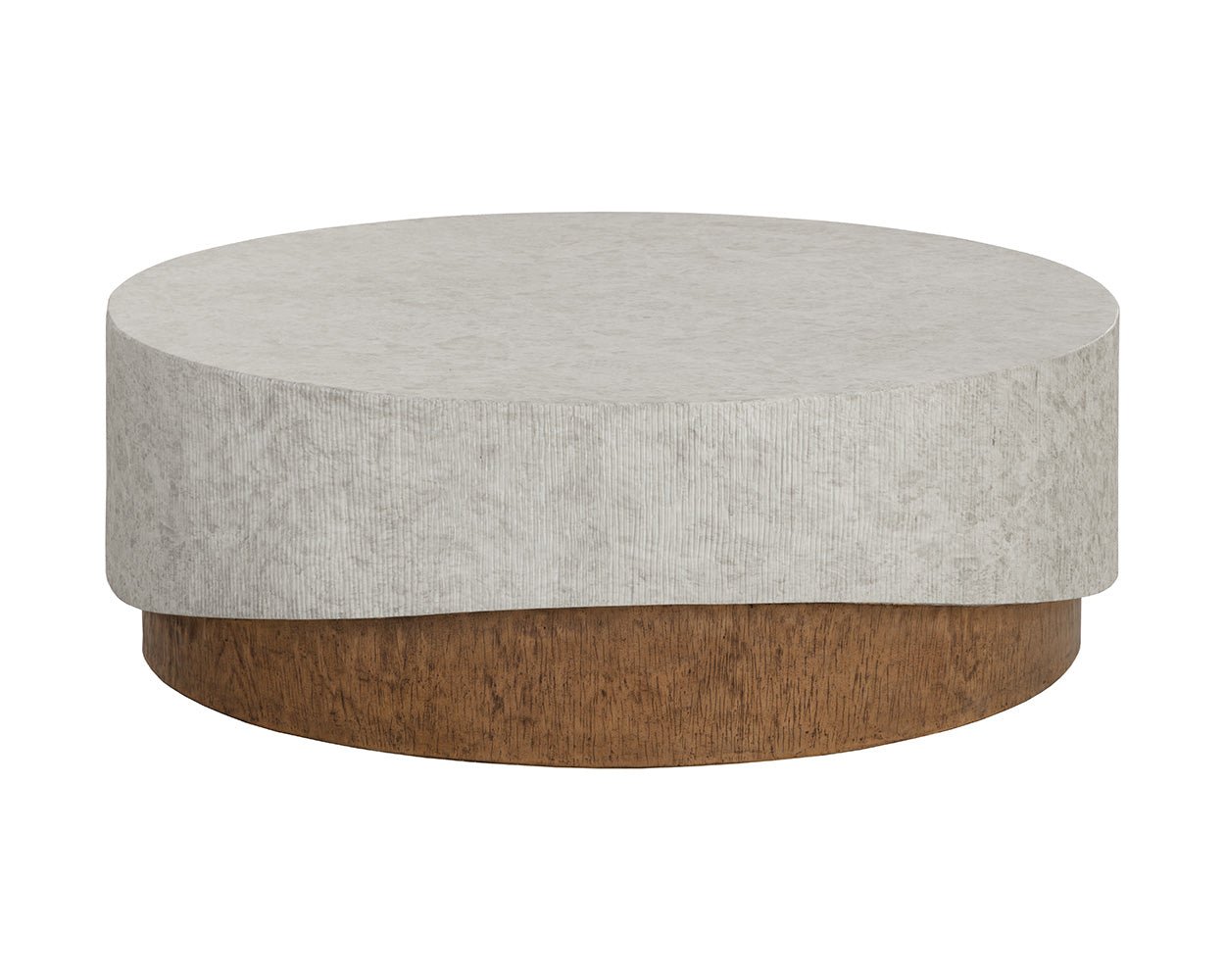 Leda Coffee Table - Round Grey Marble - Image 6