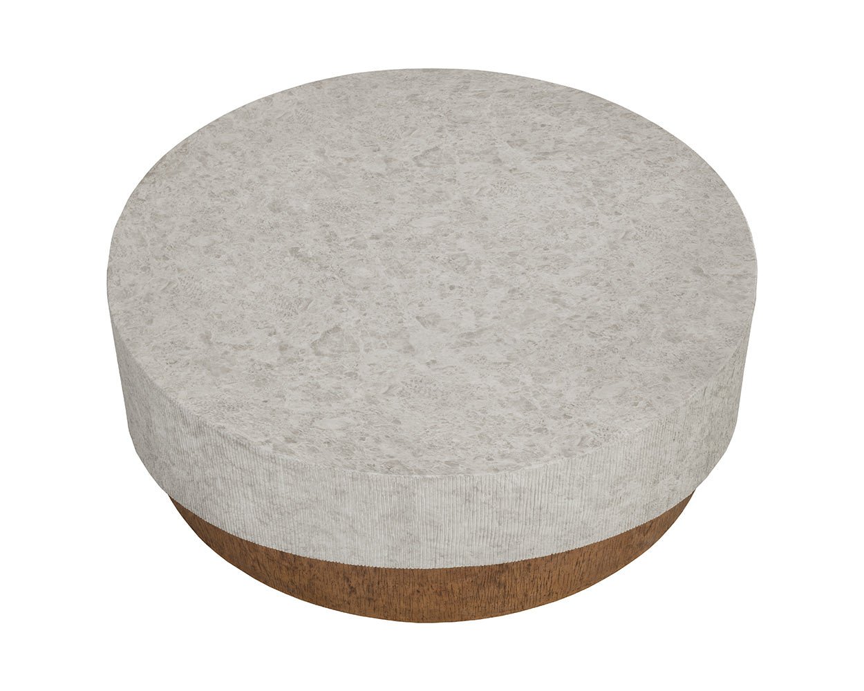 Leda Coffee Table - Round Grey Marble - Image 7