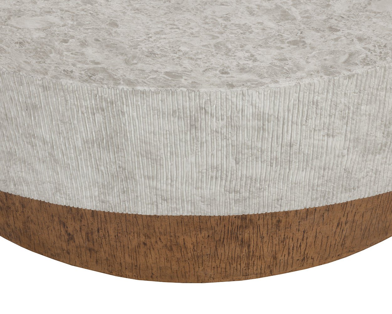 Leda Coffee Table - Round Grey Marble - Image 8