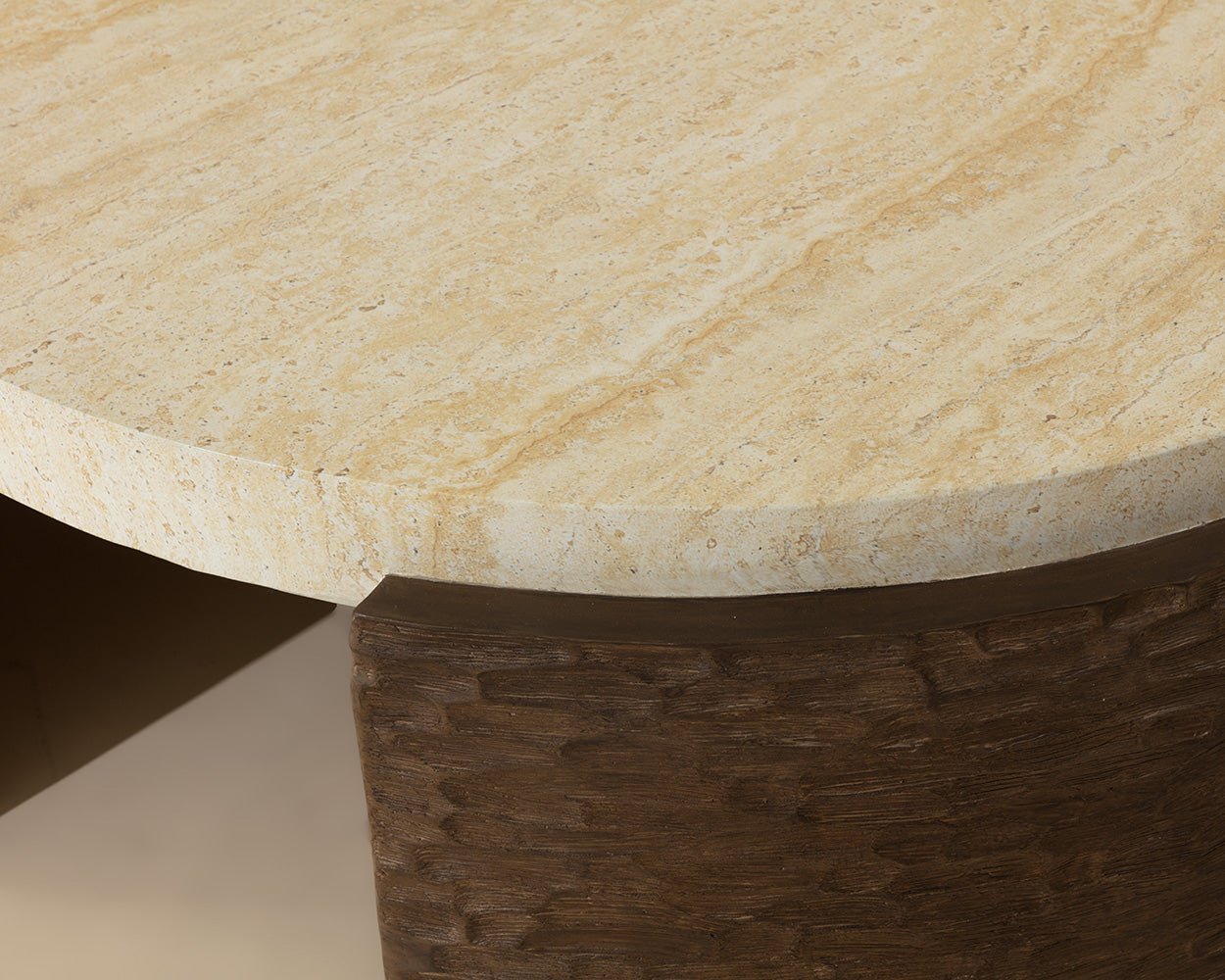 Mesa Coffee Table Travertine Look - Image 3