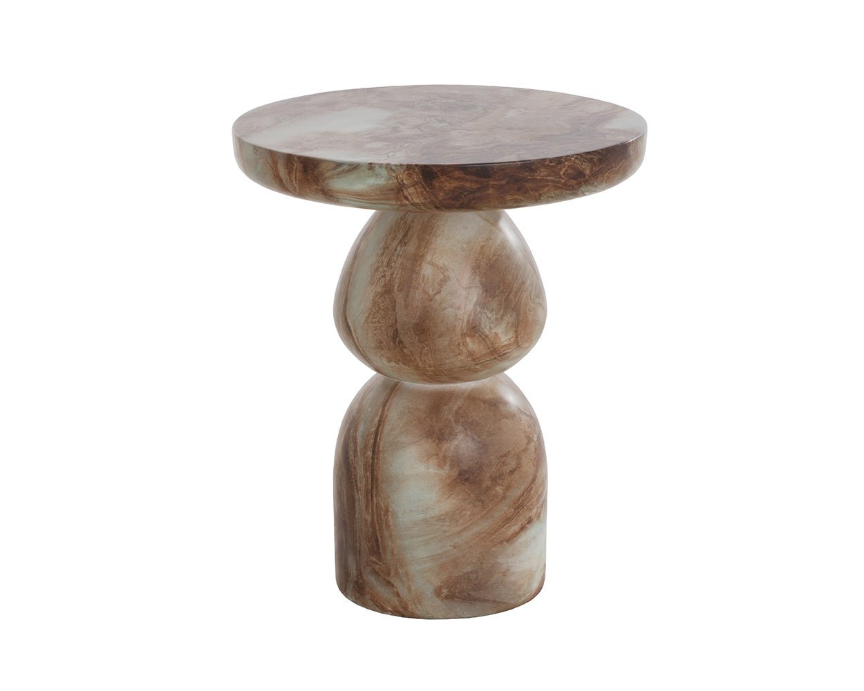 Orielle End Table Affogato Marble Look - Image 4