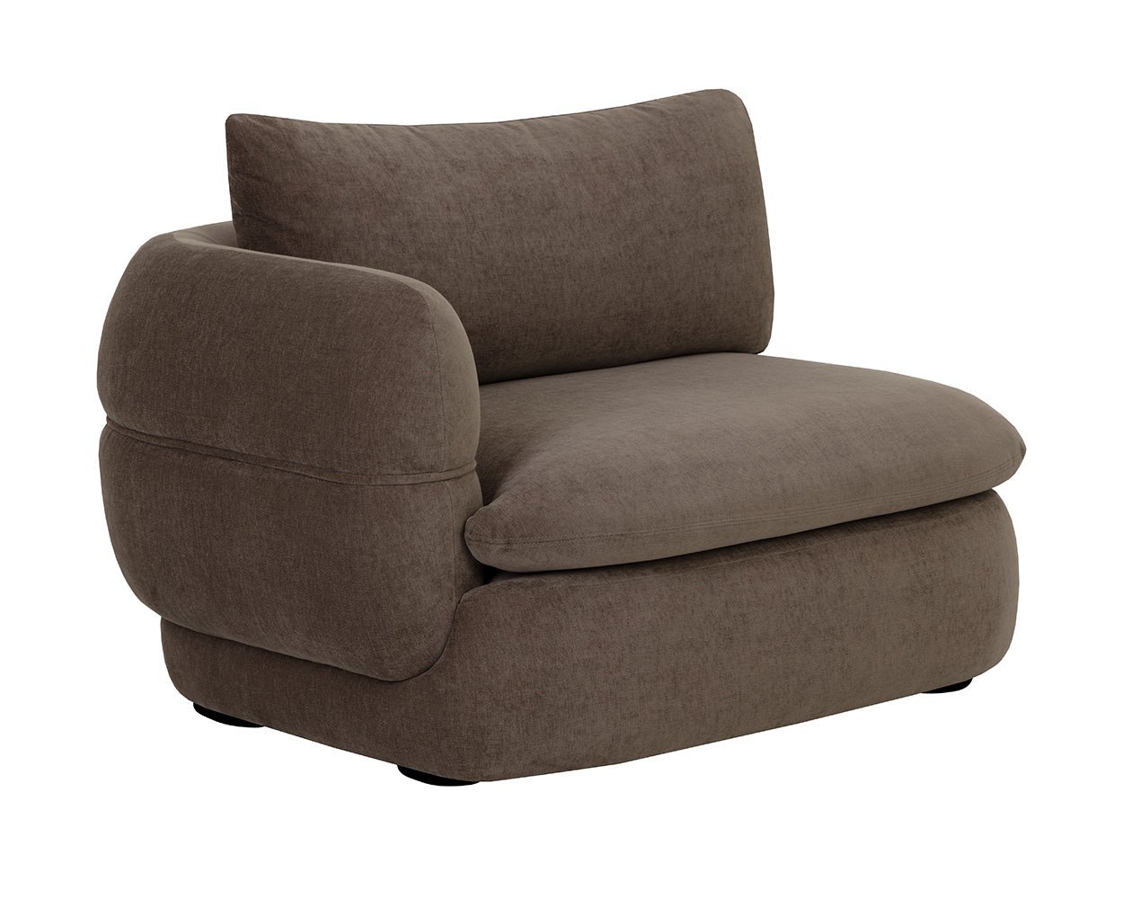 Oressa Modular - Left Armchair Danny Dusty Brown - Image 3