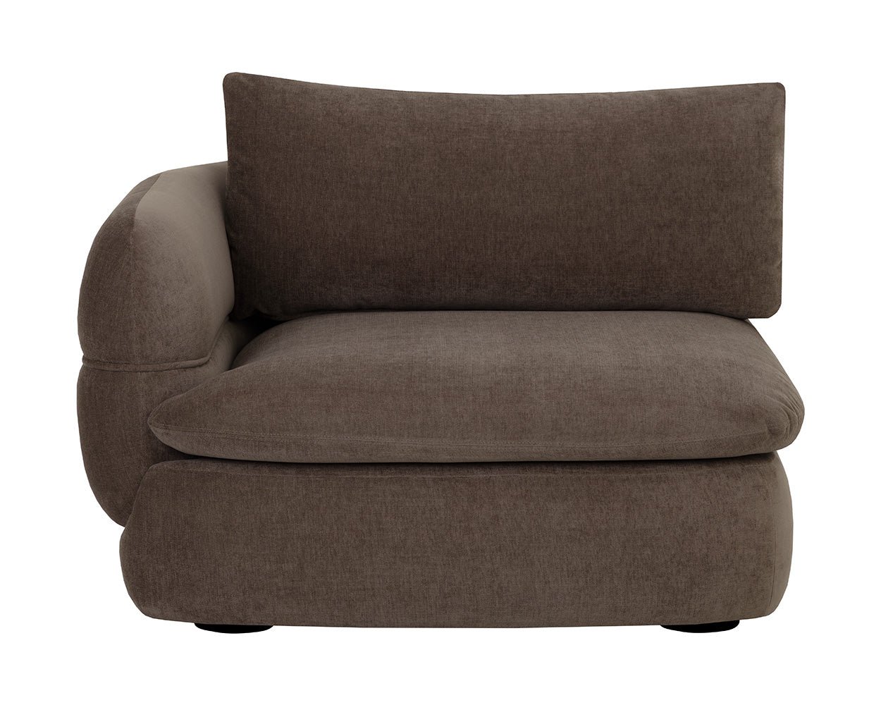 Oressa Modular - Left Armchair Danny Dusty Brown - Image 4