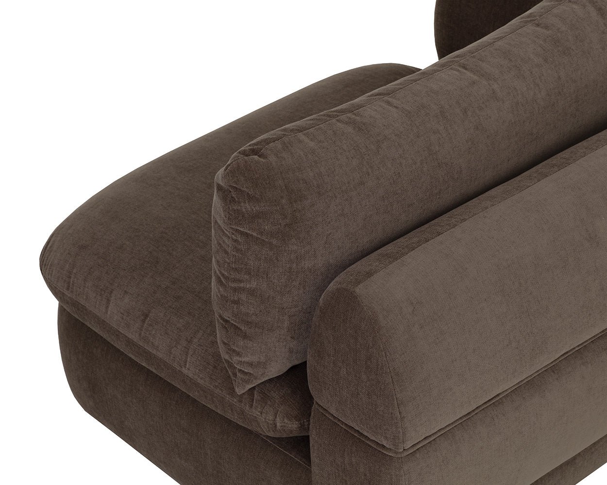 Oressa Modular - Left Armchair Danny Dusty Brown - Image 7