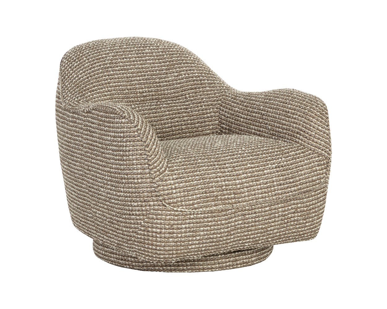 Tesoro Swivel Lounge Chair Torched Meringue - Image 3