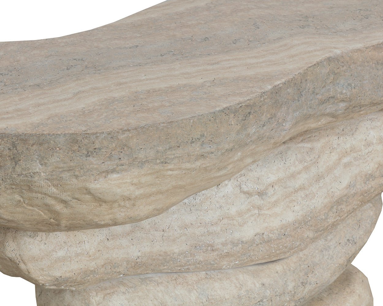 Torbay Console Table Dune Travertine - Image 4