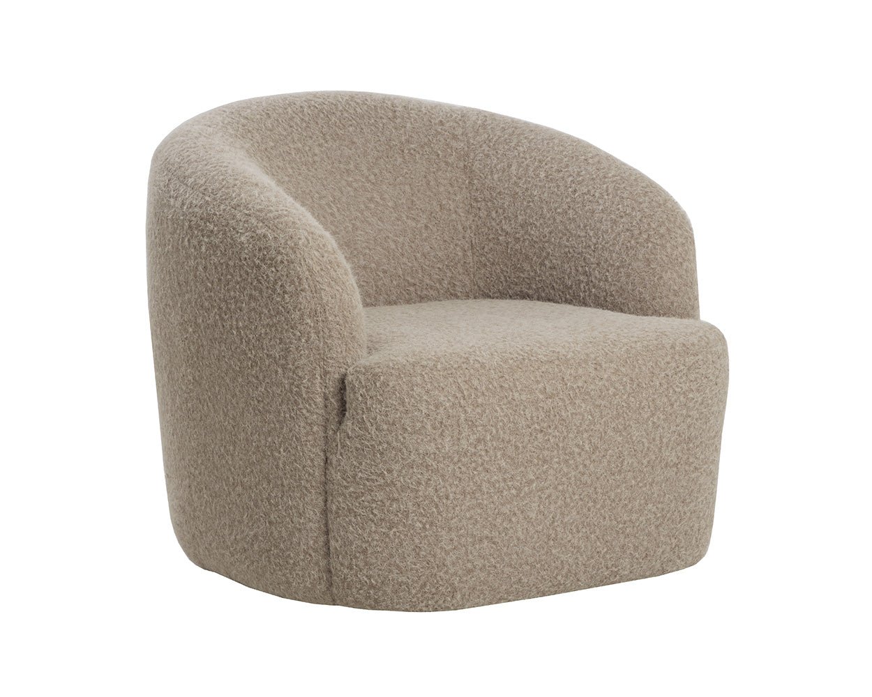 Fuwari Swivel Lounge Chair Macio Shearling - Image 3