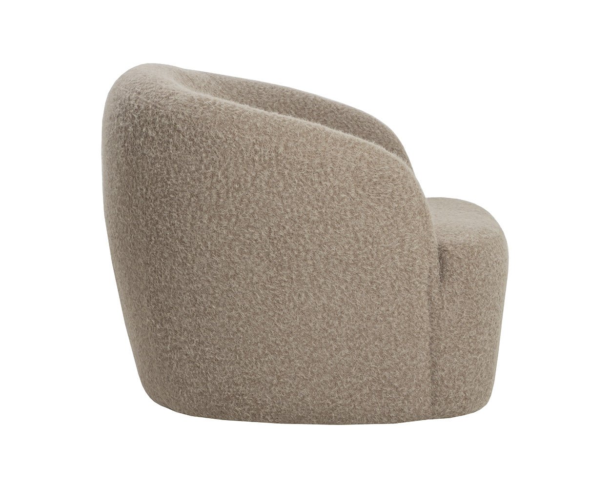 Fuwari Swivel Lounge Chair Macio Shearling - Image 5