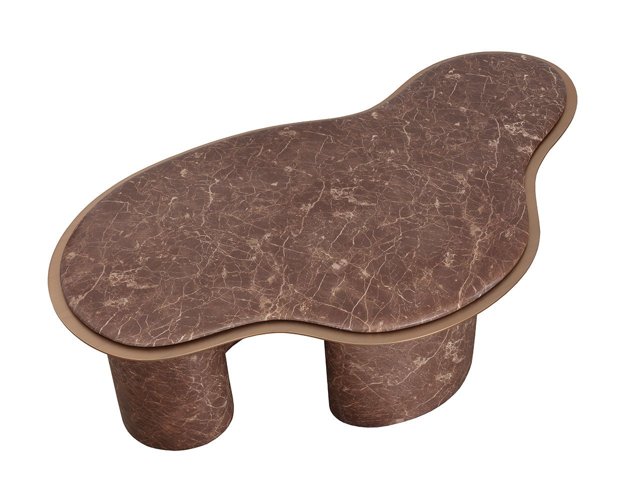 Isola Coffee Table - Marble Look Mocha Marble Look - Image 7