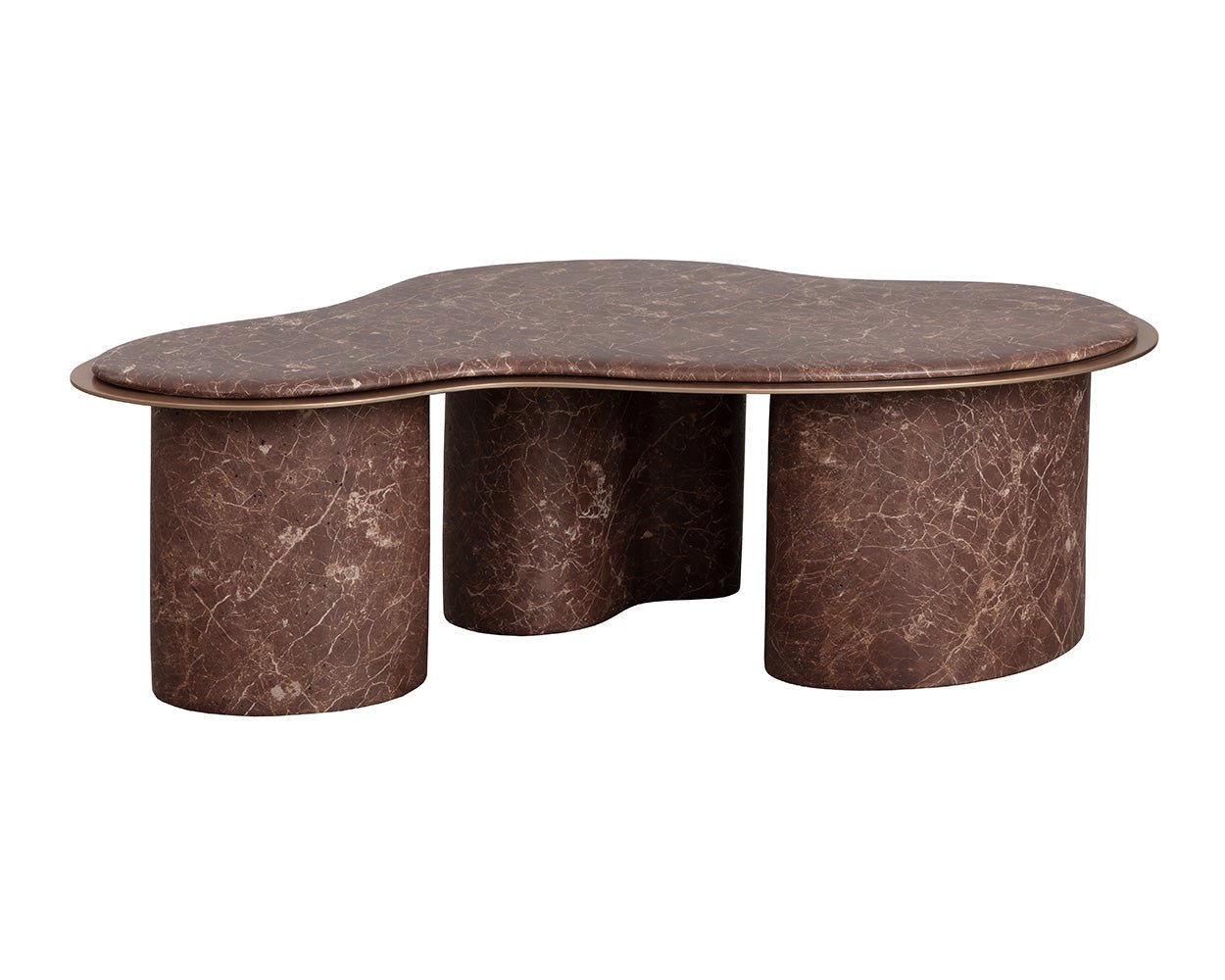 Isola Coffee Table - Marble Look Mocha Marble Look - Image 8