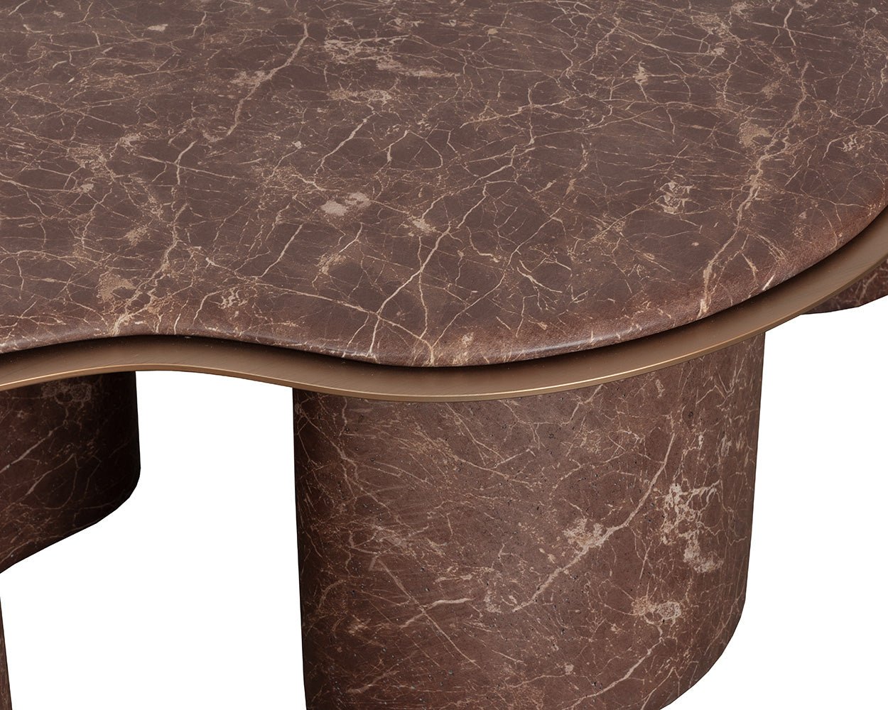 Isola Coffee Table - Marble Look Mocha Marble Look - Image 9