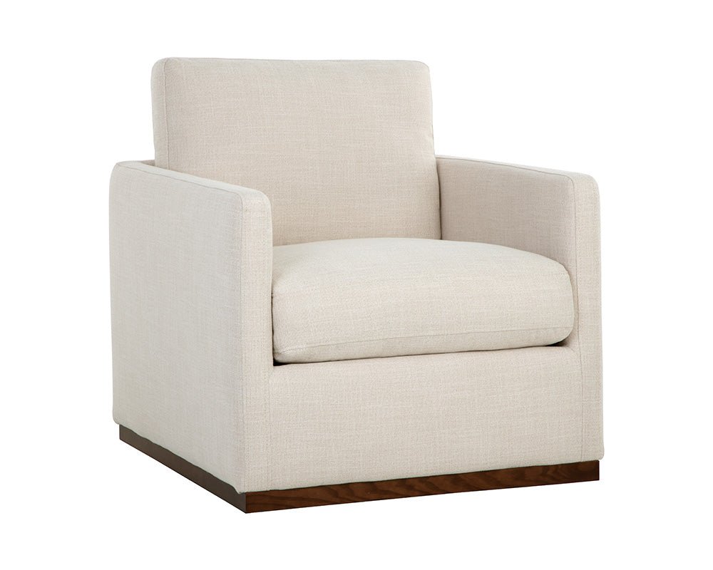 Portman Swivel Lounge Chair Effie Linen - Image 3