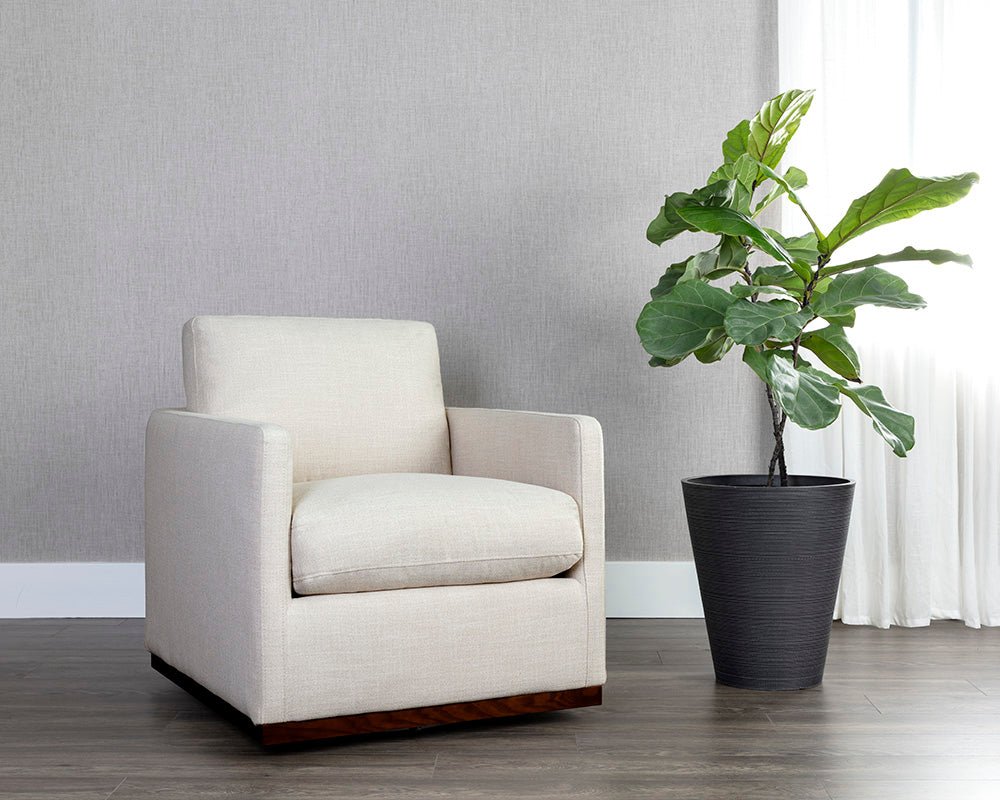 Portman Swivel Lounge Chair Effie Linen - Image 7