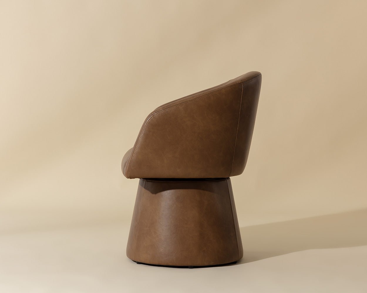 Etta Swivel Dining Armchair Copley Cognac - Image 3