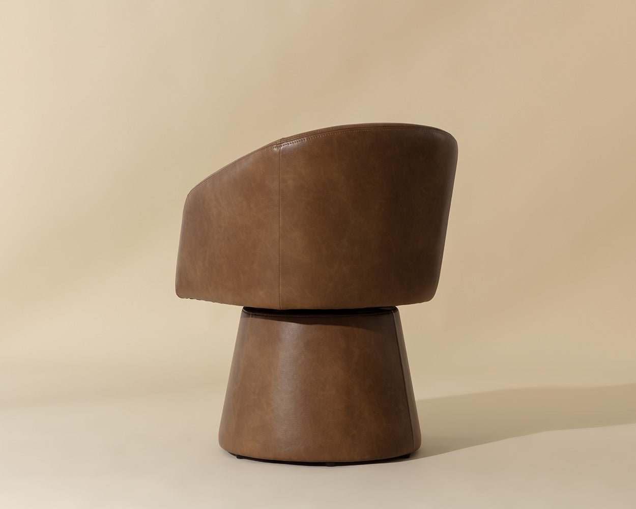 Etta Swivel Dining Armchair Copley Cognac - Image 4