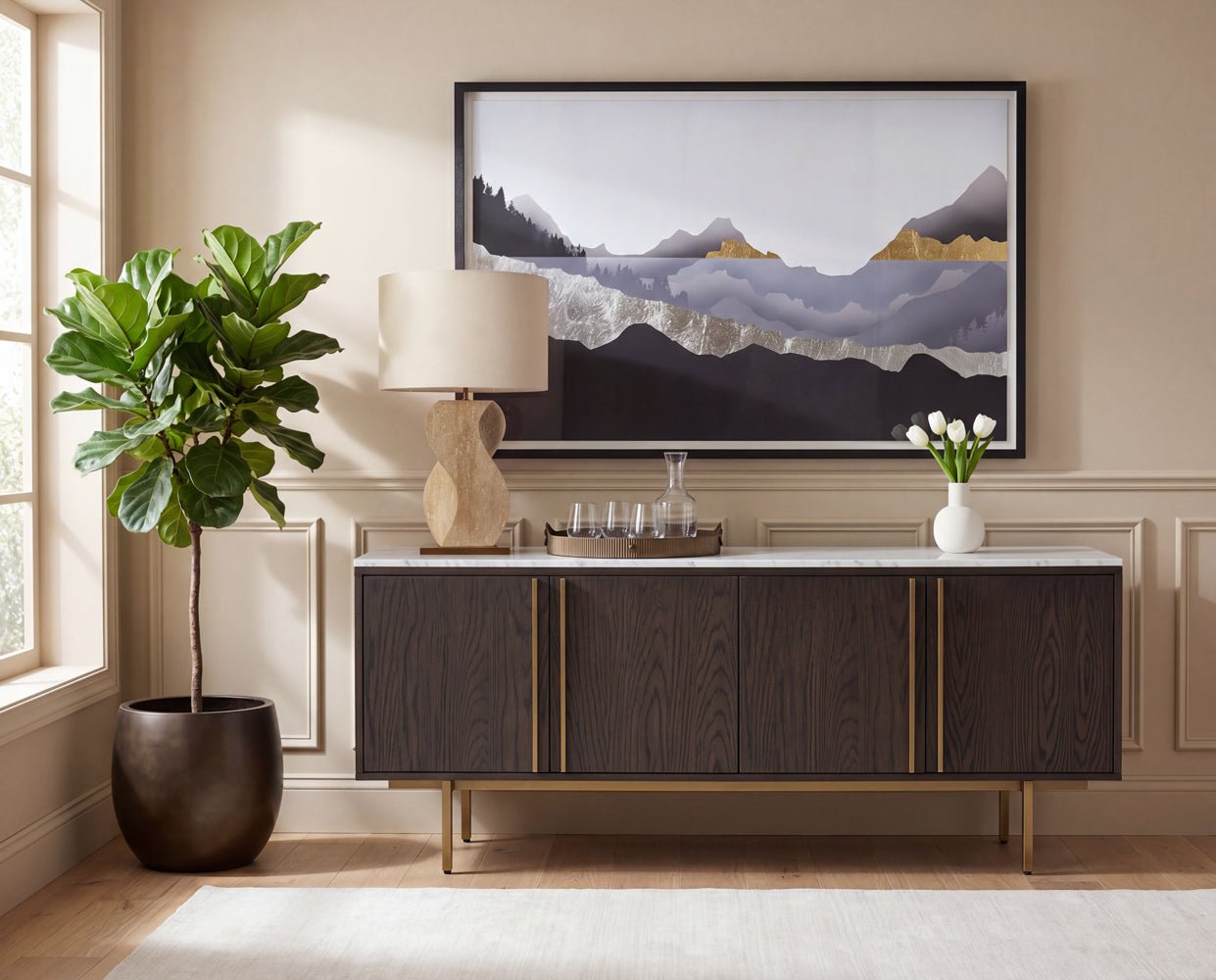 Anusha Table Lamp Travertine - Image 3