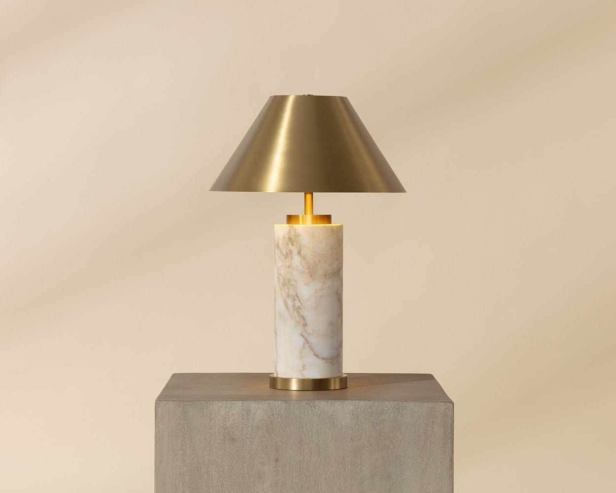 Cilla Table Lamp Caramel Cream Marble - Image 7