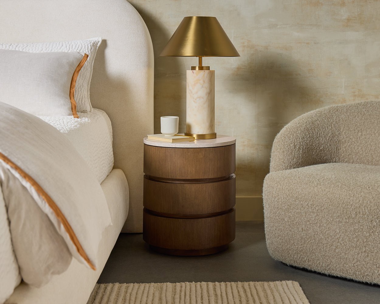 Cilla Table Lamp Caramel Cream Marble - Image 6