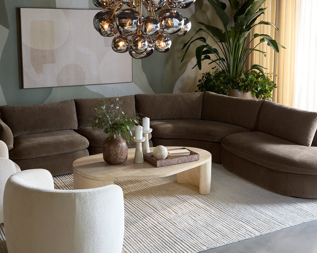 Dionis Chandelier - Round Grey - Image 4