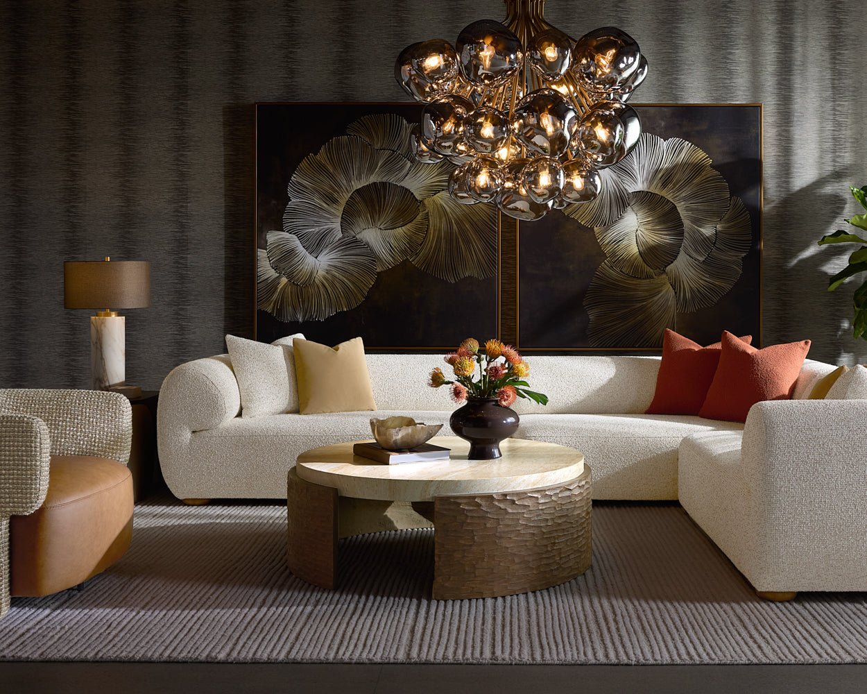 Dionis Chandelier - Round Grey - Image 6