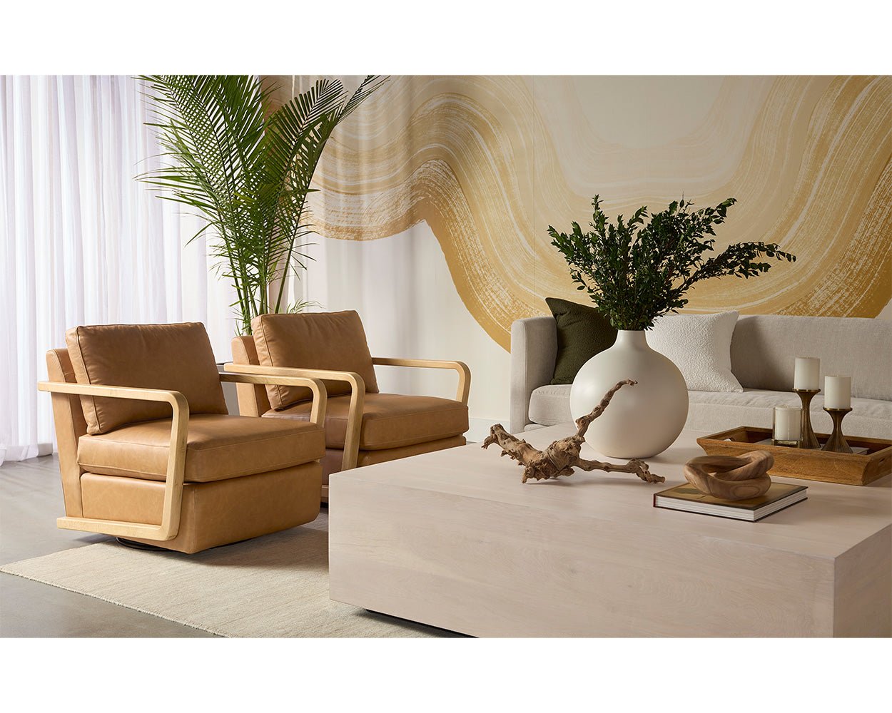 Leander Sofa Danny Cream - Image 3