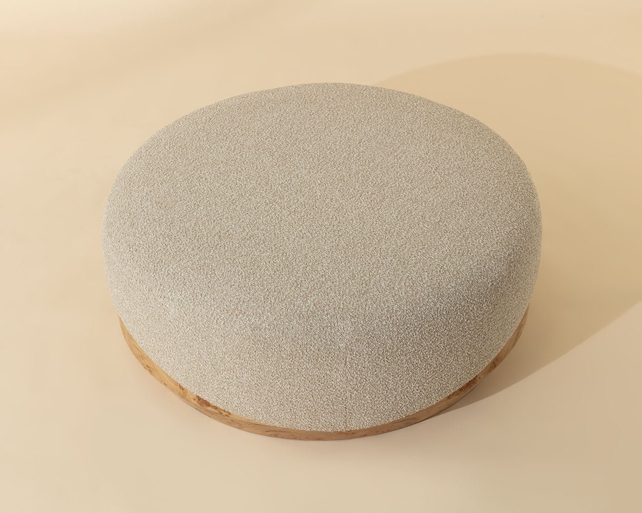 Mithuna Ottoman - Large Santa Cruz Oatmeal - Image 3