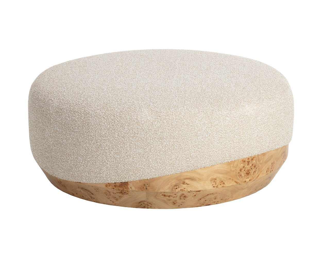 Mithuna Ottoman - Large Santa Cruz Oatmeal - Image 5