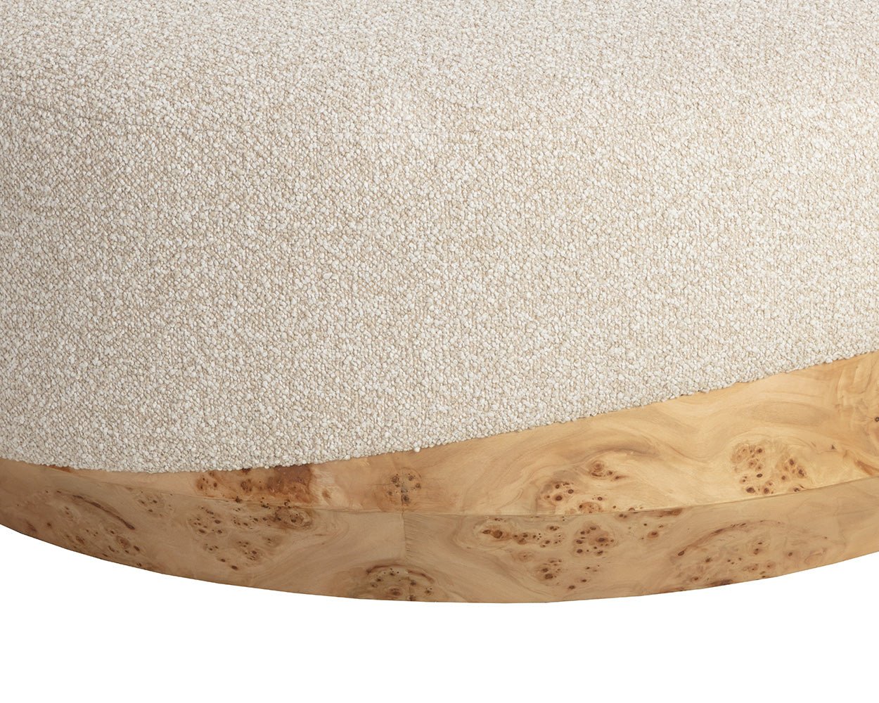 Mithuna Ottoman - Large Santa Cruz Oatmeal - Image 9