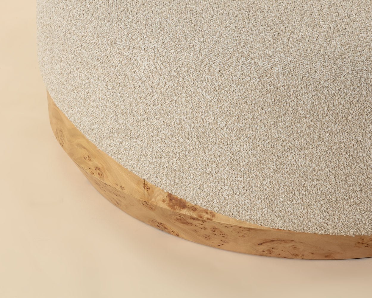 Mithuna Ottoman - Large Santa Cruz Oatmeal - Image 4