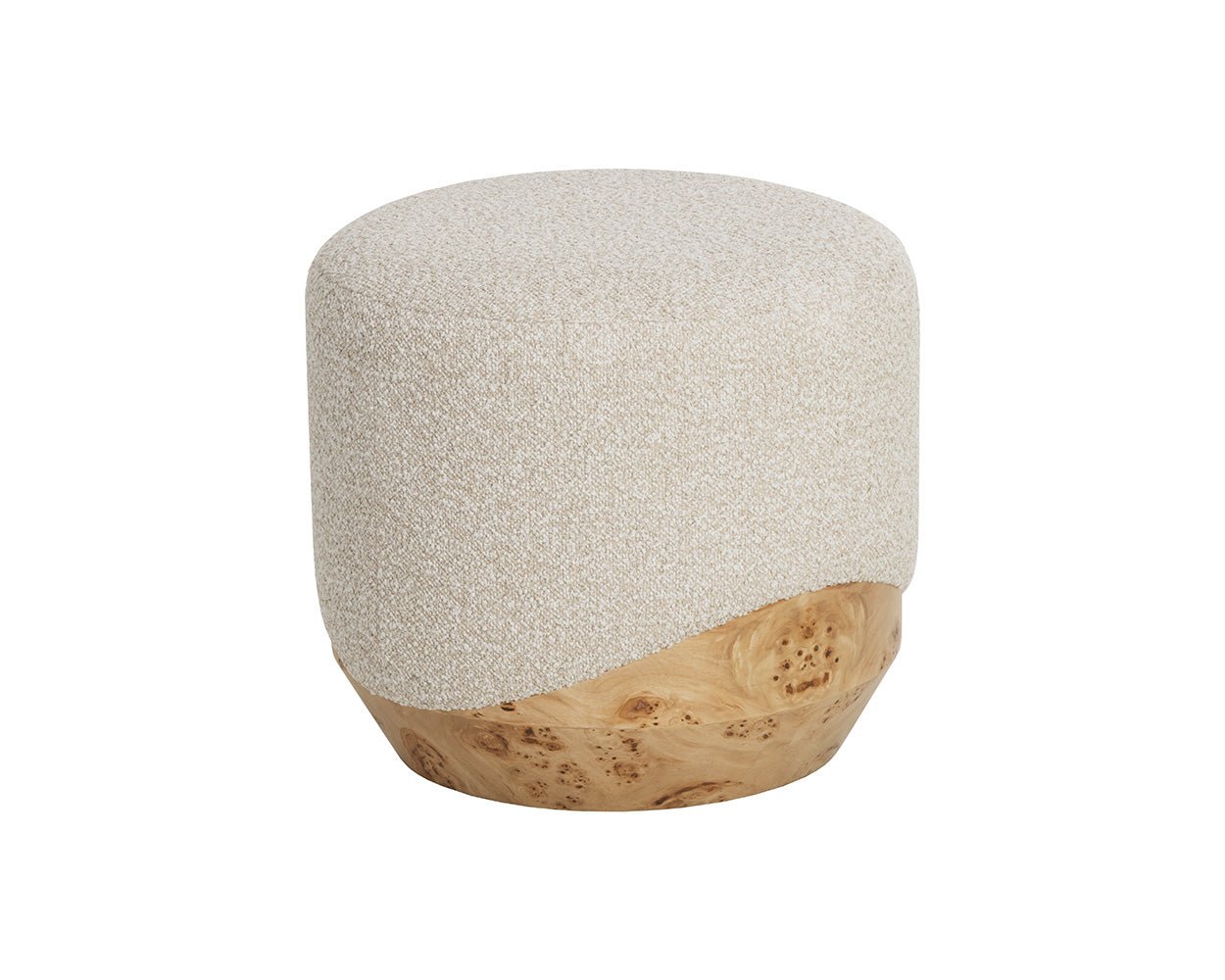 Mithuna Ottoman - Small Santa Cruz Oatmeal - Image 5