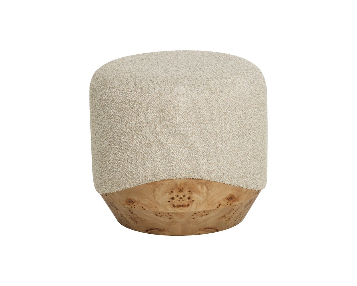 Mithuna Ottoman - Small Santa Cruz Oatmeal - Image 6