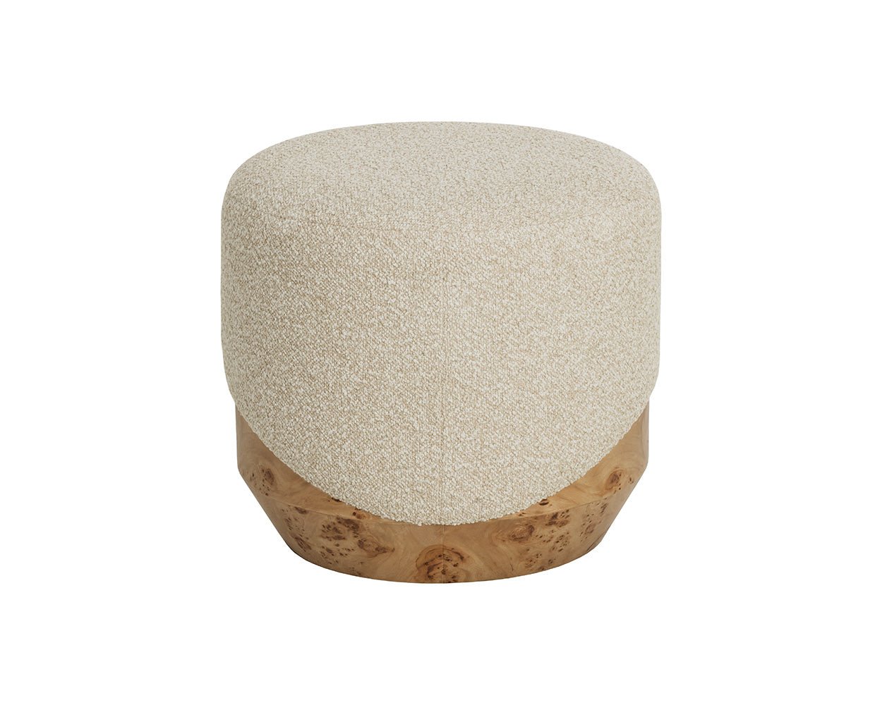 Mithuna Ottoman - Small Santa Cruz Oatmeal - Image 7