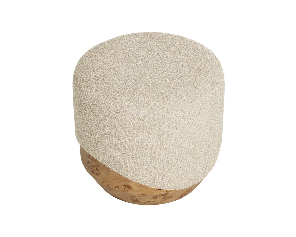 Mithuna Ottoman - Small Santa Cruz Oatmeal - Image 8