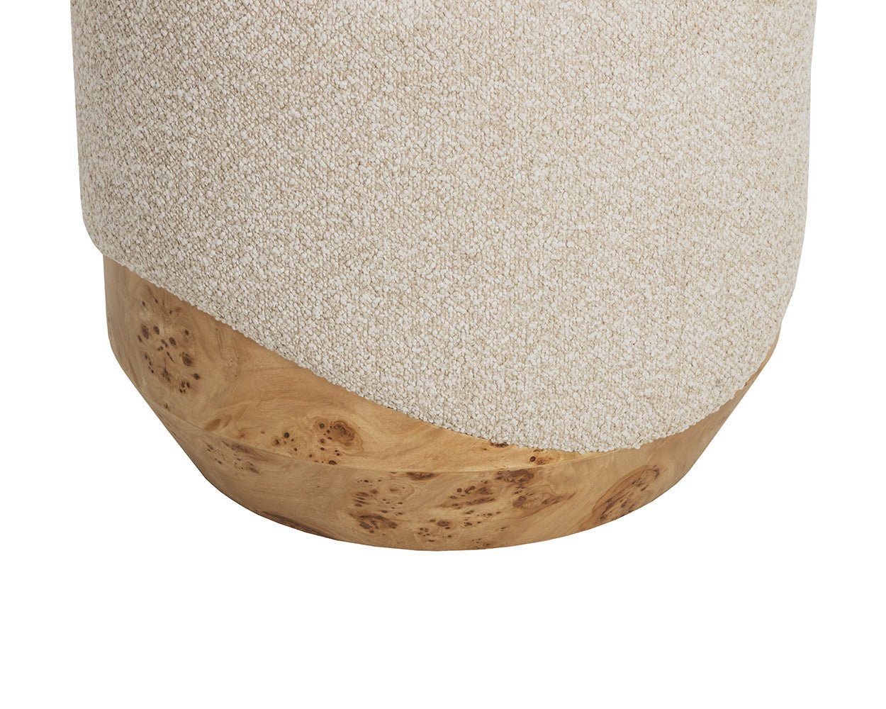 Mithuna Ottoman - Small Santa Cruz Oatmeal - Image 9