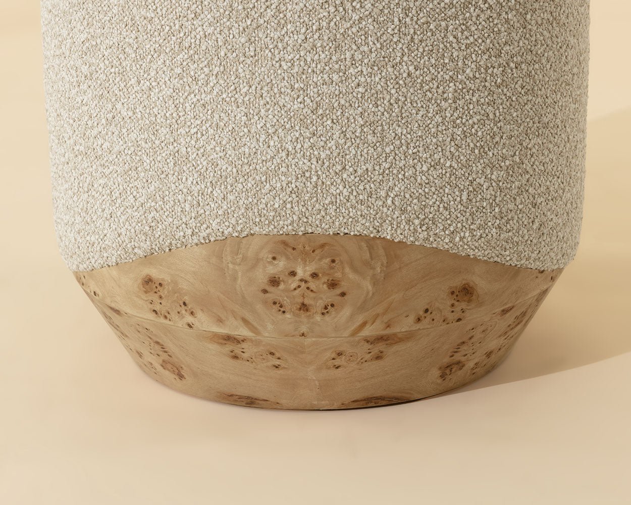 Mithuna Ottoman - Small Santa Cruz Oatmeal - Image 4