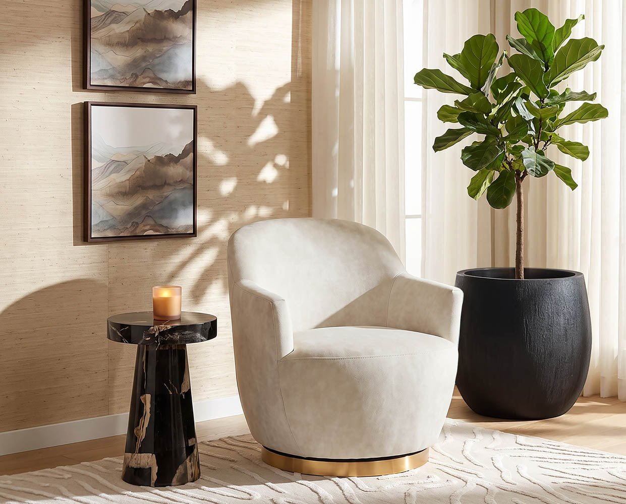 Vajra End Table Black