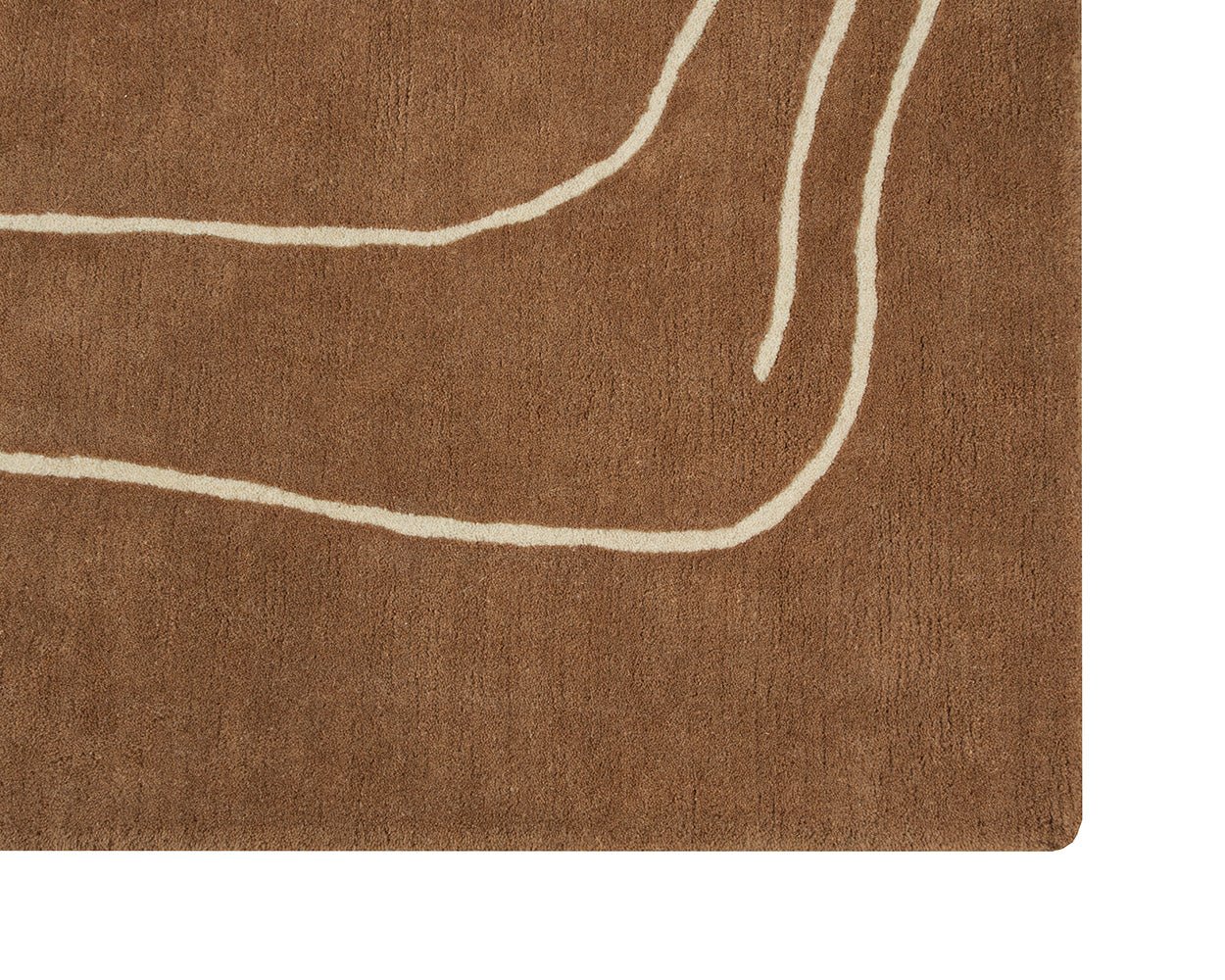 Tilda Hand -tufted Rug - Brown / Cream Brown 9' X 12' - Image 6