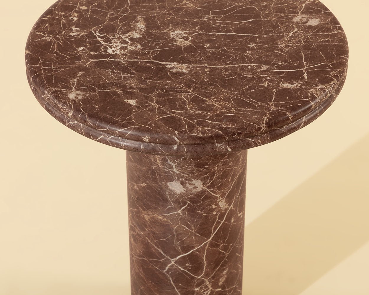 Bastion End Table - Marble Look Mocha Marble Look - Image 3
