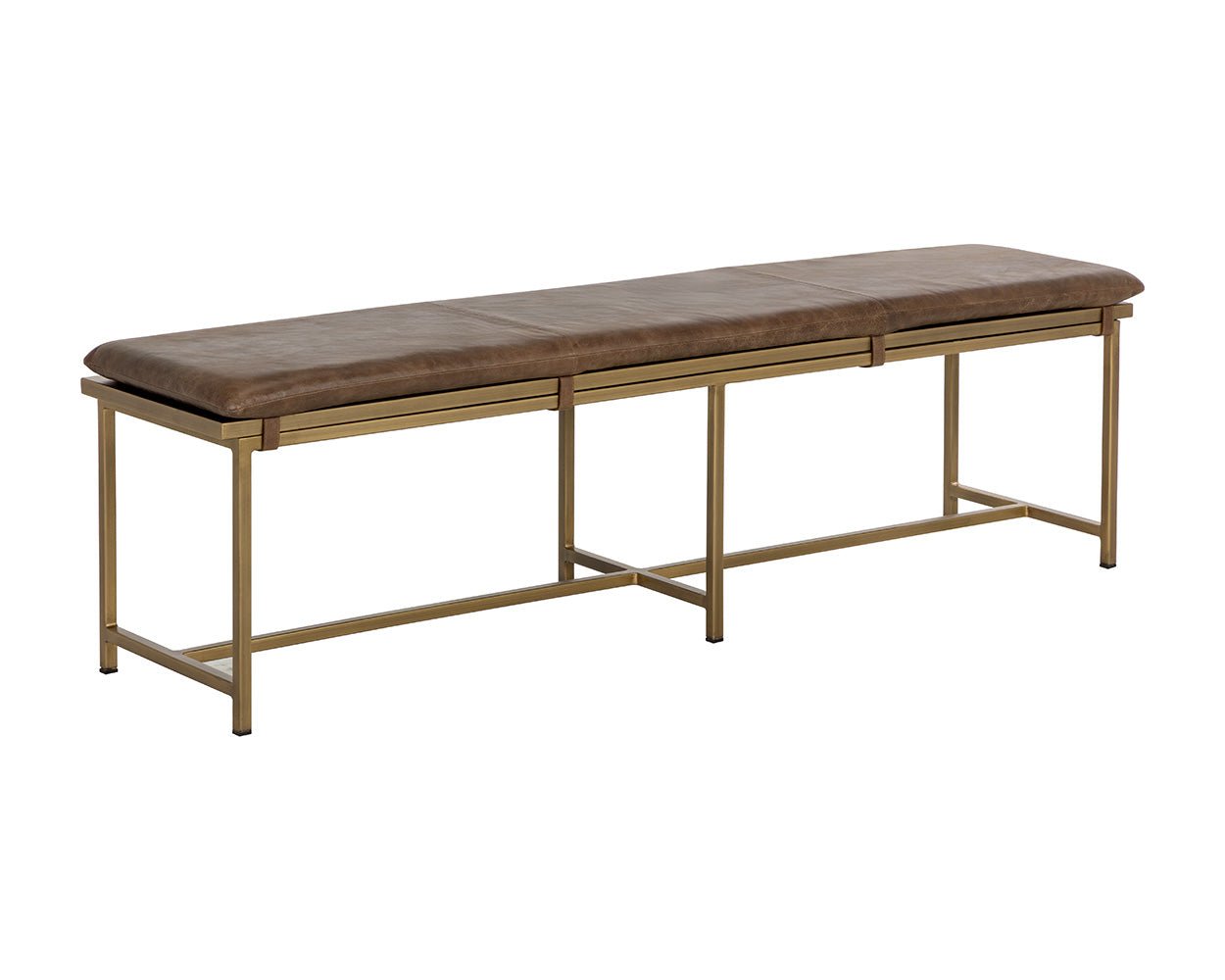 Zancor Bench - Antique Brass Carob - Image 5
