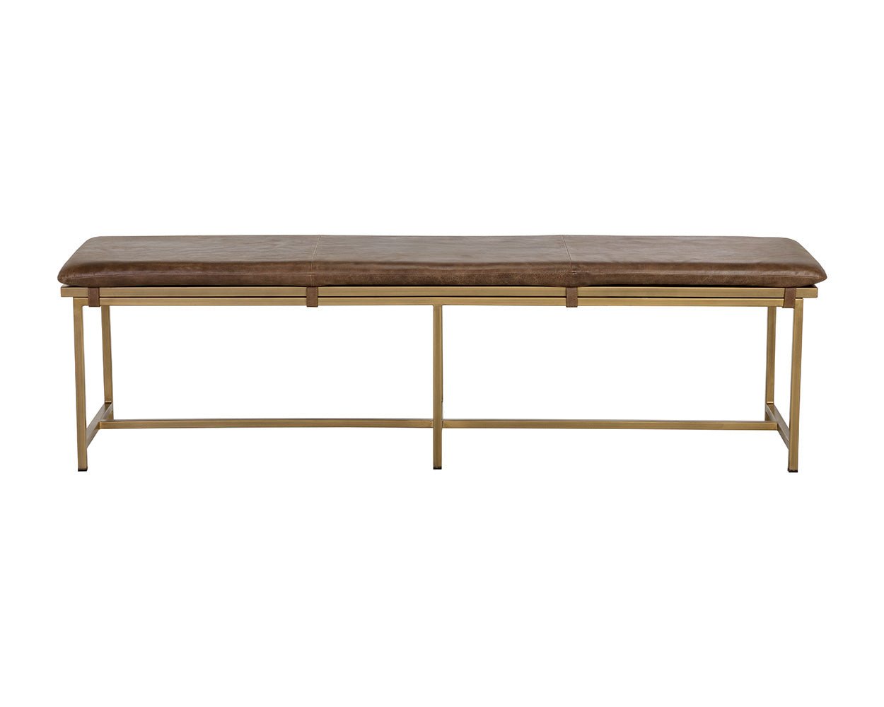 Zancor Bench - Antique Brass Carob - Image 6