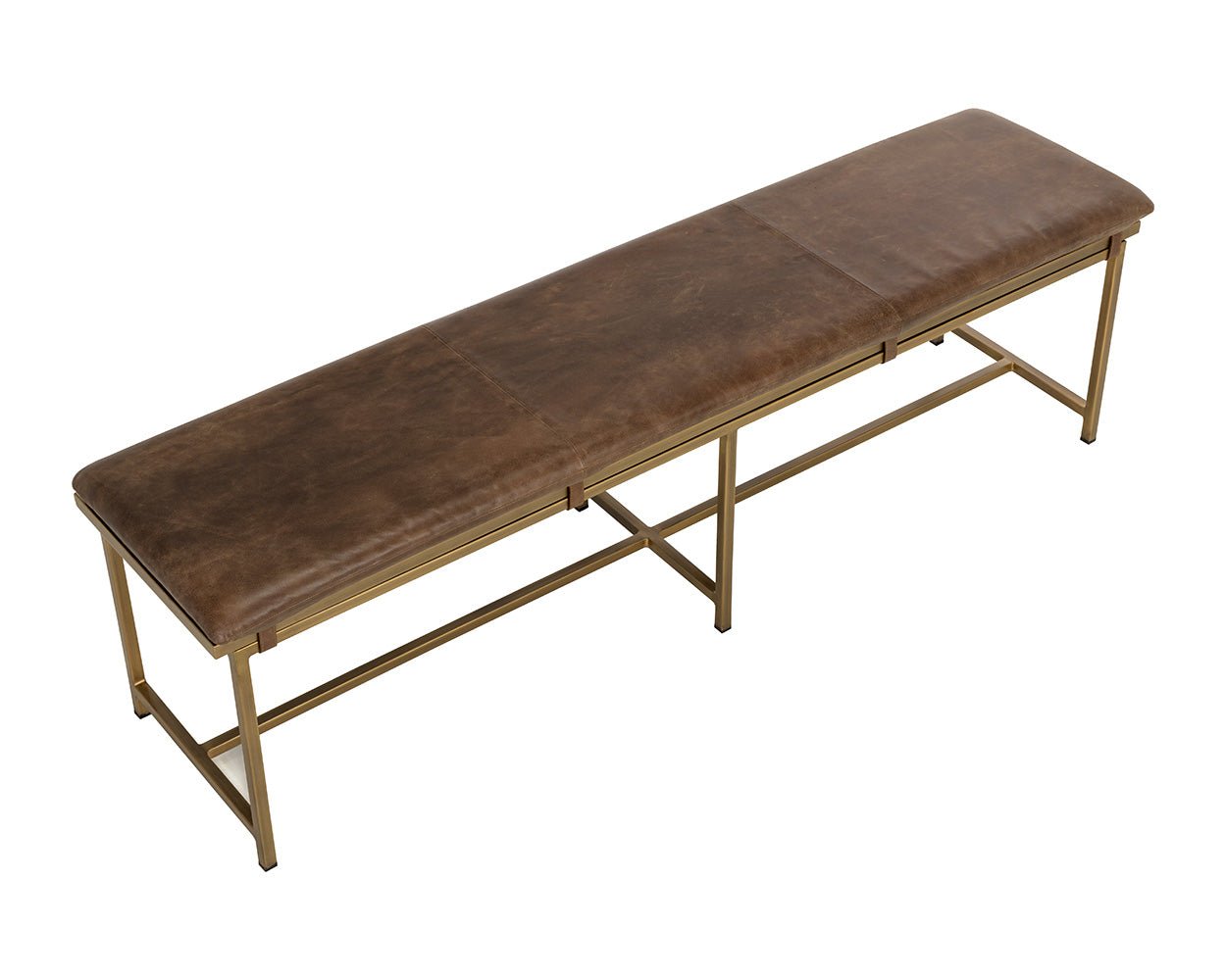 Zancor Bench - Antique Brass Carob - Image 7