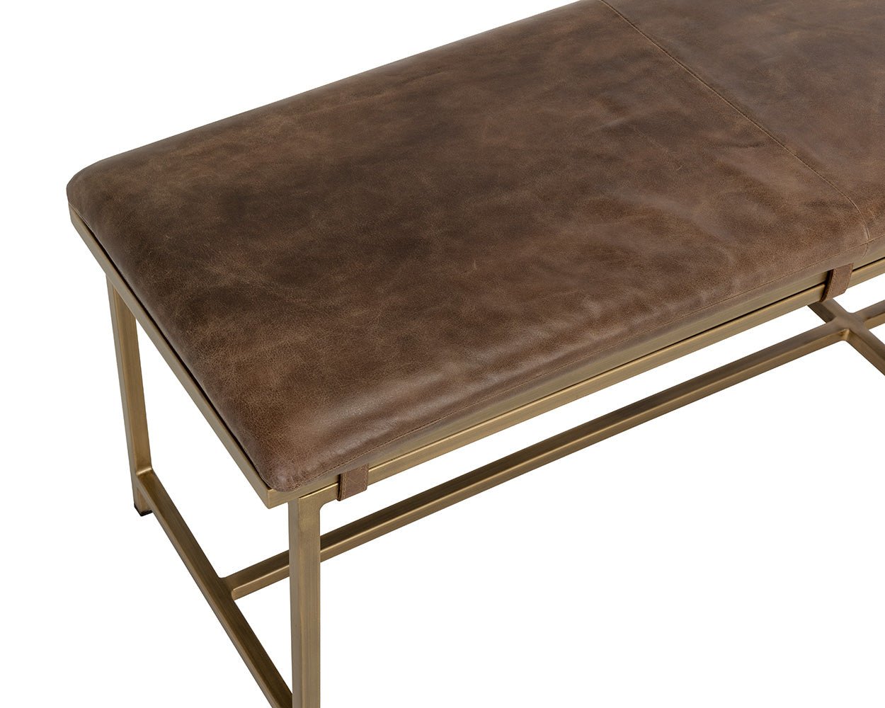 Zancor Bench - Antique Brass Carob - Image 8