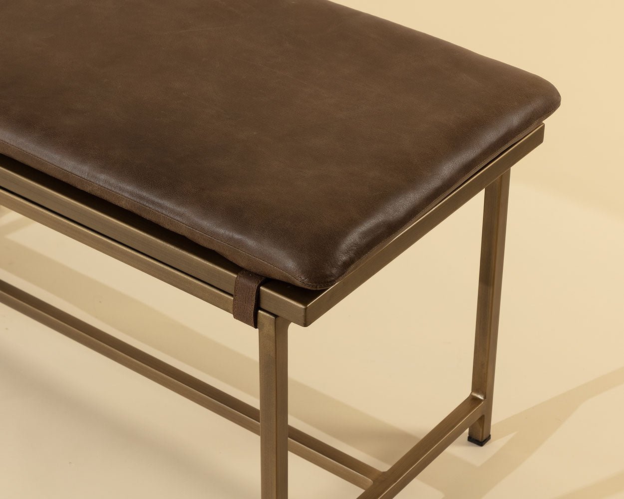 Zancor Bench - Antique Brass Carob - Image 3