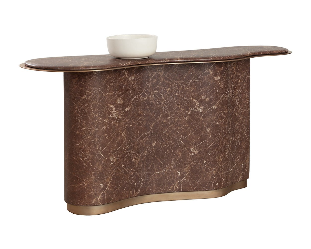 Isola Console Table - Marble Look Mocha Marble Look - Image 5