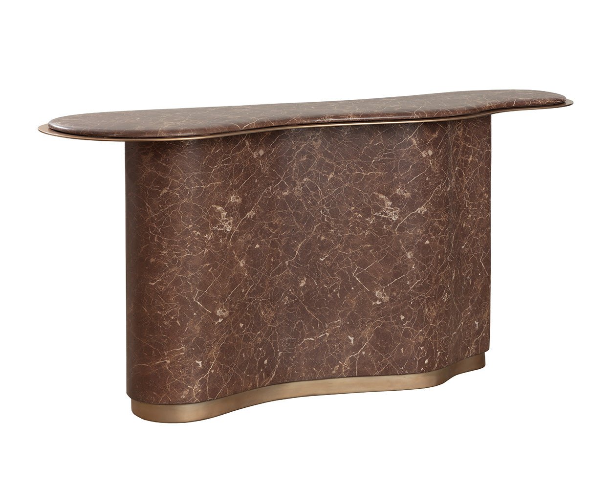 Isola Console Table - Marble Look Mocha Marble Look - Image 6