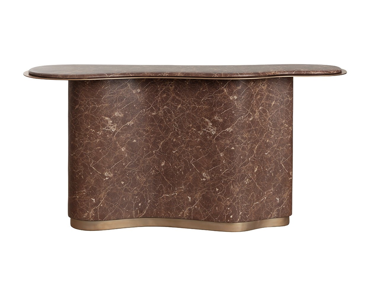 Isola Console Table - Marble Look Mocha Marble Look - Image 7