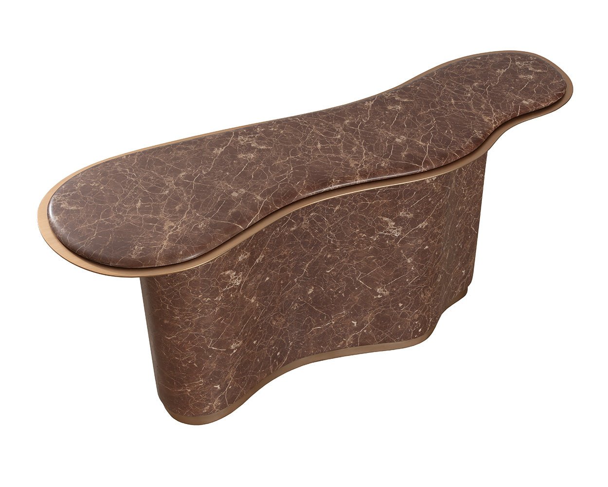 Isola Console Table - Marble Look Mocha Marble Look - Image 8