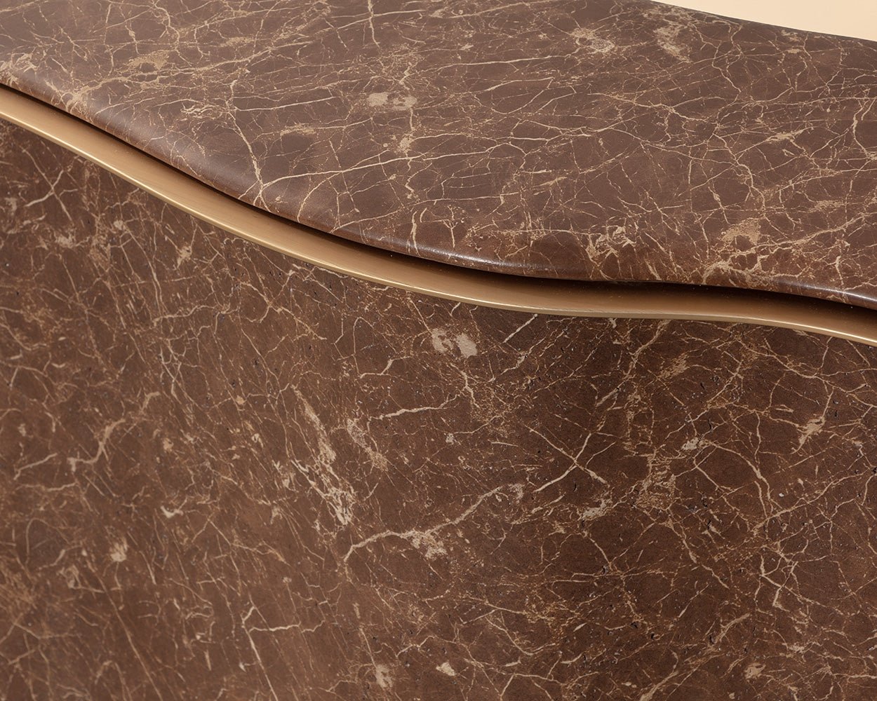 Isola Console Table - Marble Look Mocha Marble Look - Image 4