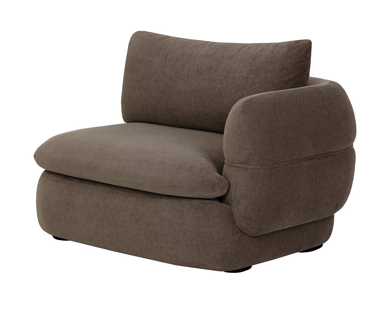 Oressa Modular - Right Armchair Danny Dusty Brown - Image 3