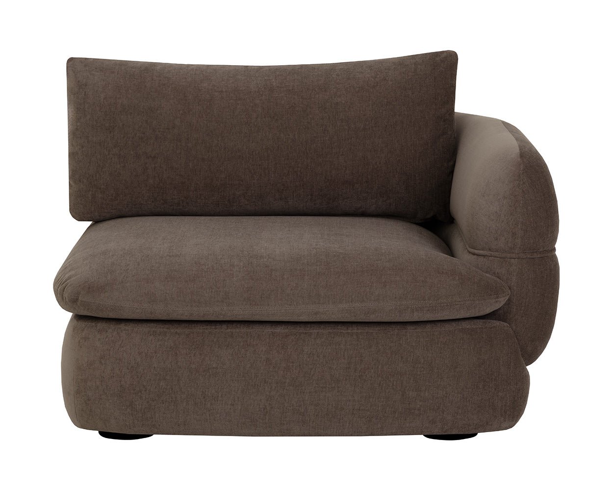 Oressa Modular - Right Armchair Danny Dusty Brown - Image 4